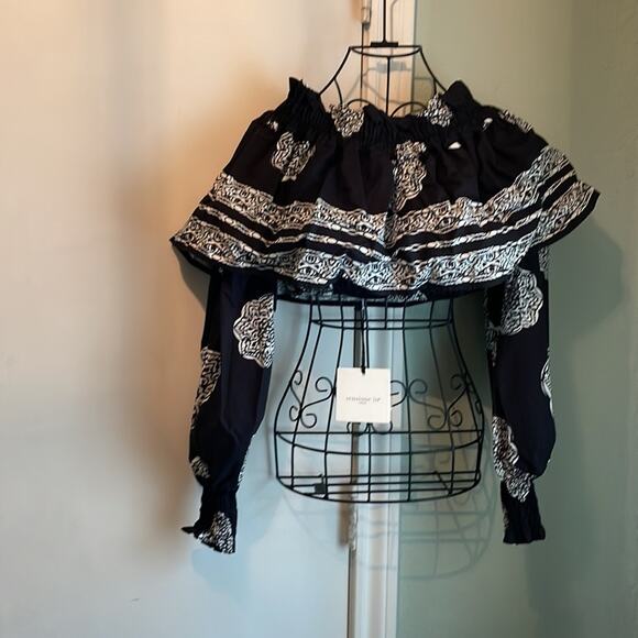 Tensione In long sleeve crop Top Black M - Picture 5 of 8